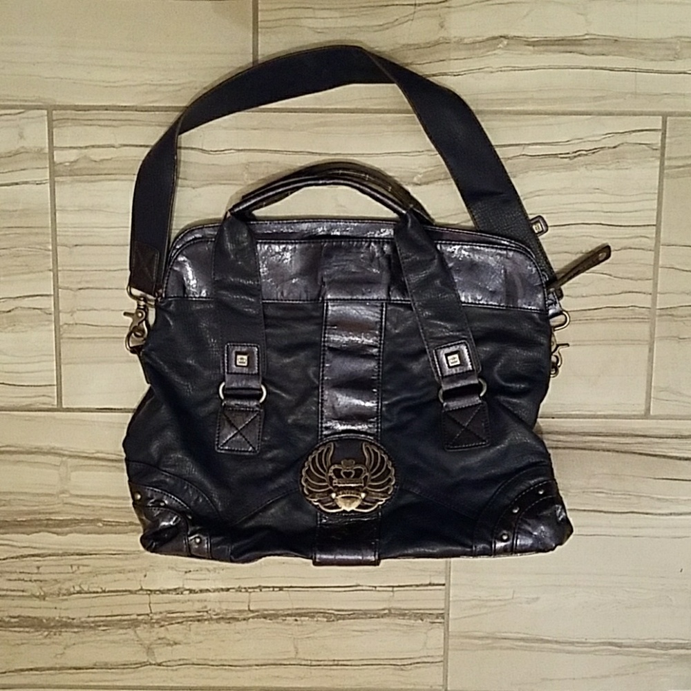 Blue Kathy Van Zeeland handbag with shoulder strap